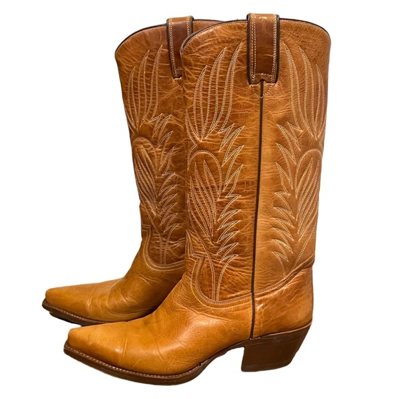 Steve Madden Shoes - Steve Madden Cowboy Winter Caramel Brown Leather Western Boots Sz 7.5